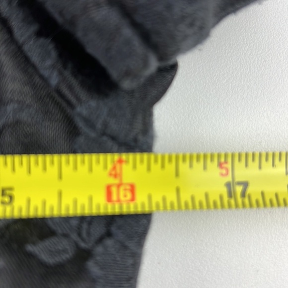 Algo-Ettes  vintage black damask scalloped mini dress with flared skirt - Picture 7 of 9